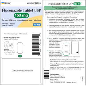 Fluconazole 150 mg tabs - 12 - 1/pack cards