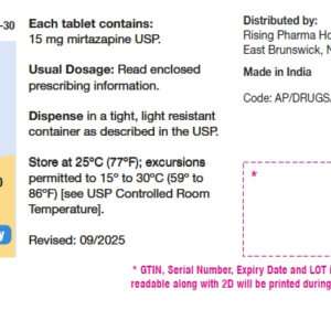 Mirtazapine 15 mg tablets - 30/btl