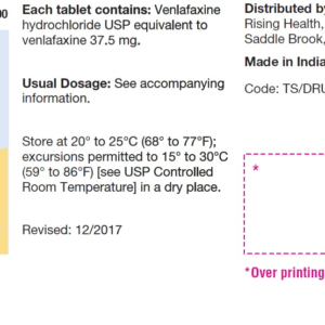 Venlafaxine 37.5 mg tablets 100 ct