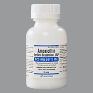 Amoxicillin 125 mg/5 ml Oral Suspension 80 ml bottle