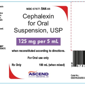 Cephalexin 125 mg/5 ml Susp 100 ml