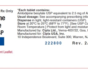 Amlodipine Besylate 2.5mg Tablets - 90ct