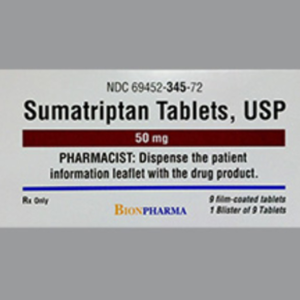 Sumatriptan 50 mg tablets UD - 9/pack
