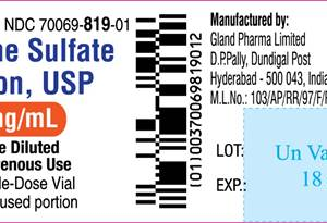 Ephedrine sulfate 50 mg/1 ml vial - 10/pack (L.C.) (CSA 8113)