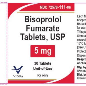 Bisoprolol Fumarate 5mg Tablets 30ct