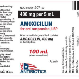 Amoxicillin 400 mg / 5 ml OS - 100 ml