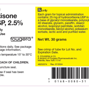 Hydrocortisone 2.5% Cream - 30 gm