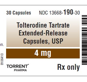 Tolterodine Tartrate ER 4mg Capsules - 30/btl