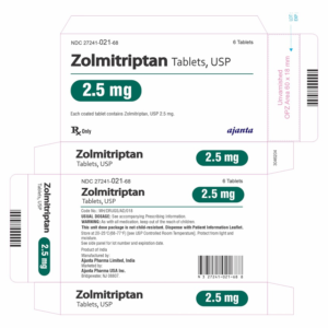 Zolmitriptan 2.5mg tablets - 6ct