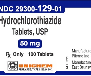 Hydrochlorothiazide 50 mg Tab 100/BT