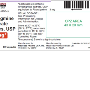 Rivastigmine 3mg capsules - 60/btl