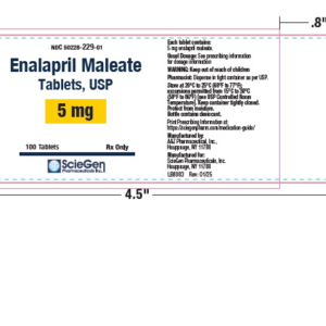 Enalapril Maleate 5 mg tablets - 100/btl