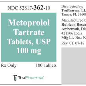 Metoprolol Tartrate 100 mg tablets - 100/btl