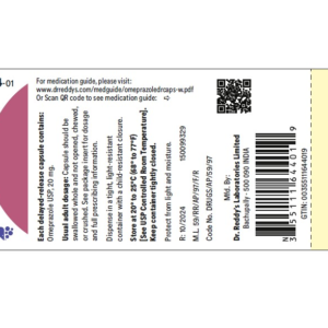 Omeprazole 20 mg D-R capsules - 100/btl