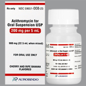 Azithromycin Oral Suspension 200mg per 5mL - 900mg (22.5mL)