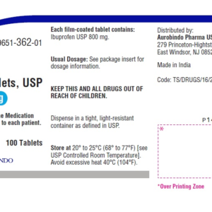 Ibuprofen 800mg tablets - 100ct