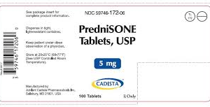 Prednisone 5 mg Tablets - 100/Bt