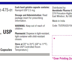 Ramipril 2.5mg cap 100/btl