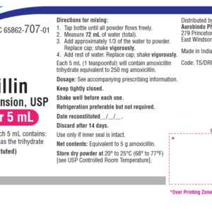 Amoxicillin 250 mg/5 ml OS - 100 ml