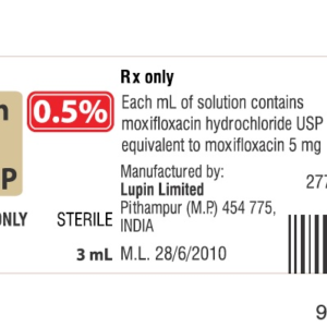 Moxifloxacin 0.5% ophthalmic solution - 3 ml