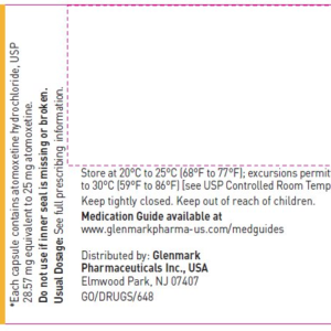 Atomoxetine 25 mg capsules - 30/ btl