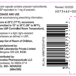 Prazosin 1 mg capsules - 100/ btl