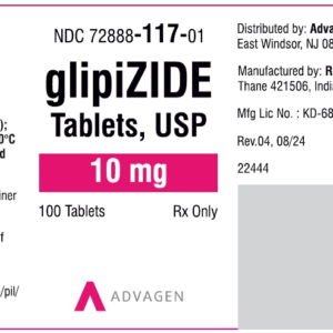 Glipizide 10 mg tablets - 100/btl
