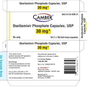 Oseltamivir 30 mg Capsules - 10 UD