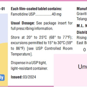 Famotidine 40MG Tablets 100CT