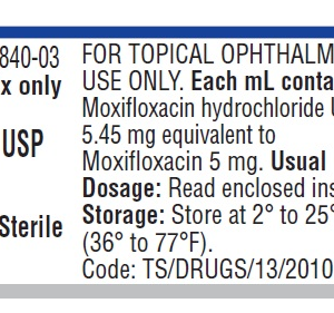 Moxifloxacin 0.5% Opth. Sol. -3 mL btl