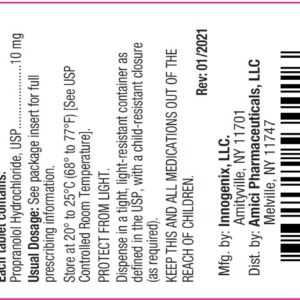 Propranolol 10mg tab - 100/btl