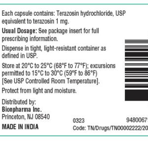 Terazosin 1 mg capsule - 100/btl