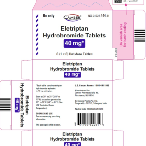 Eletriptan Hydrobromide 40 mg tab - 1X6 UD