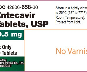 Entecavir 0.5mg Tablets - 30ct