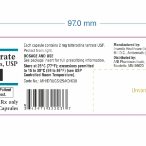Tolterodine E.R. 4 mg capsules - 30ct