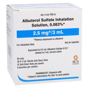 Albuterol Inhalation Solution 0.083% (2.5 mg/3 mL) UD - 30/pack
