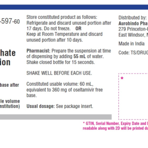 Oseltamivir Phosphate 6 mg/ mL for OS - 60 mL