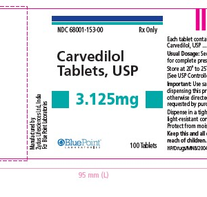 Carvedilol 3.125 mg tablets - 100/ btl