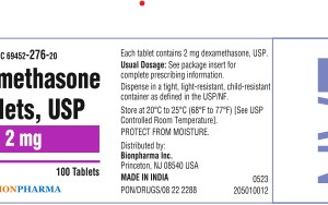 Dexamethasone 2mg tablets - 100/btl