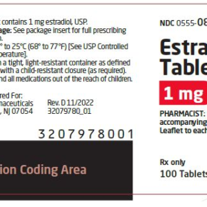 Estradiol 1 mg tablets - 100/btl