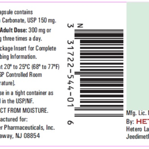 Lithium Carbonate 150 mg Capsules - 100/btl