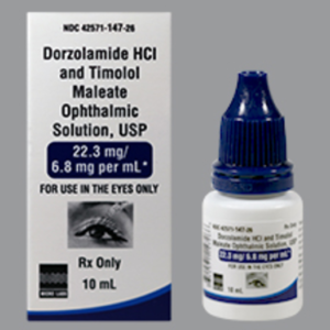 Dorzolamide / Timolol Ophthalmic Soln 2% / 0.5% - 10 mL