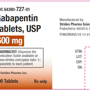 Gabapentin 600 mg tablets - 100/ btl