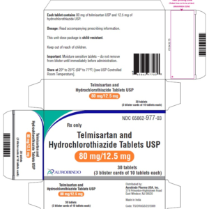 Telmisartan/HCTZ 80 mg/12.5 mg tablets - ..30 UD