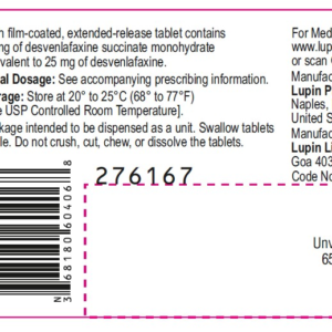 Desvenlafaxine 25mg ER Tablets - 30ct