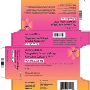 Norgestimate-Estradiol 0.25/0.035 mg tablets - 3 x 28