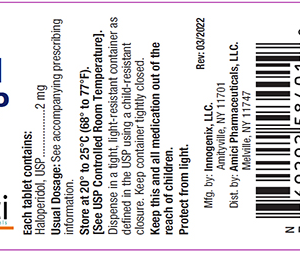 Haloperidol 2 mg tablets - 100/btl
