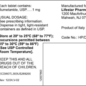 Bumetanide 1 mg tablets - 100/btl