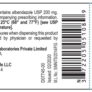 Albendazole 200 mg tablets - 2/btl