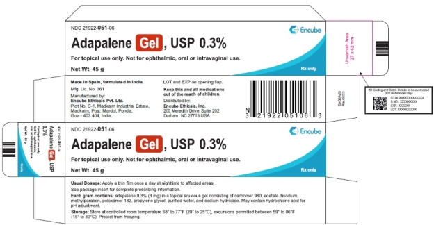 Adapalene 0.3% Gel 45g bottle